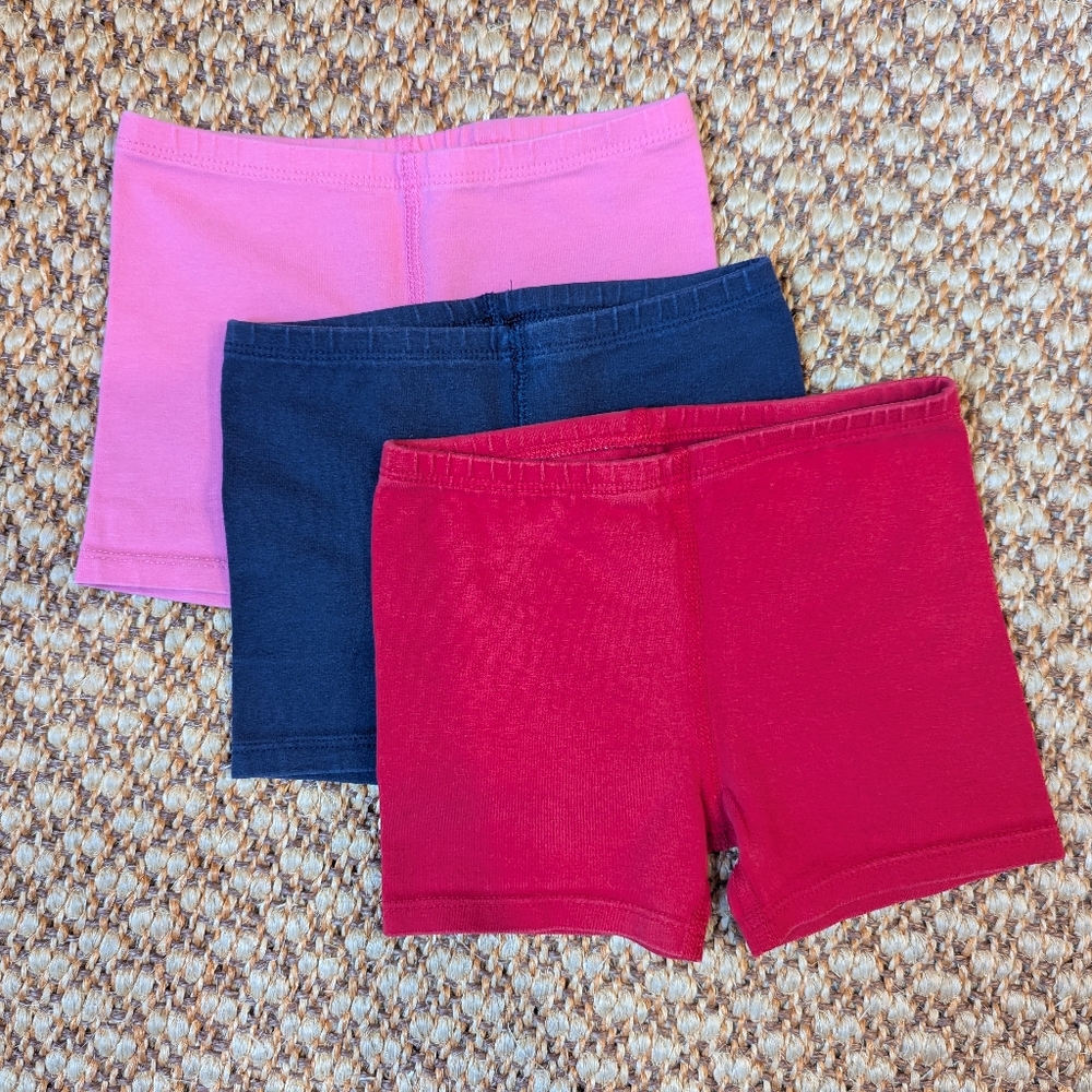 Primary Kids Shorts Trio - Red, Blue, Pink